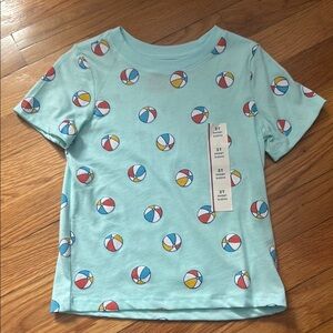 Kids Beach Ball Print Shirt - Blue